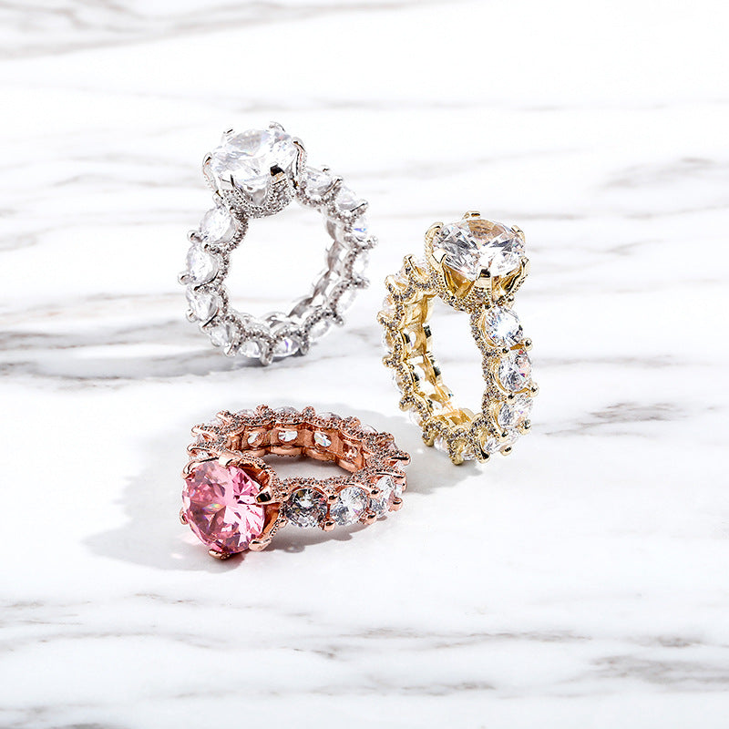 Jewelry Big Zircon Simple Versatile Ladies Ring