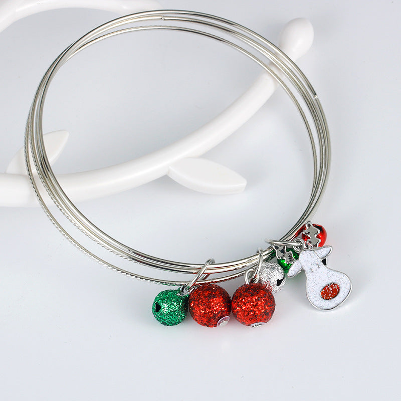 Christmas Bracelets, Elk Bells, Colorful Golfer Ornaments